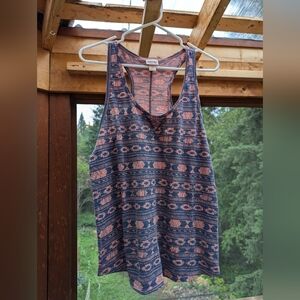 Tank top with Aztec pattern